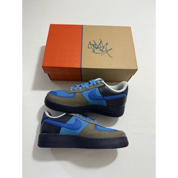 New Men’s Size 8 - Nike Stash x Air Force 1 SP Low Signed Box Blue HF5516 001 main image 8
